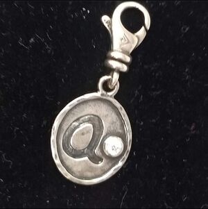 Silpada Sterling Silver Crystal Initially Yours "A" Charm